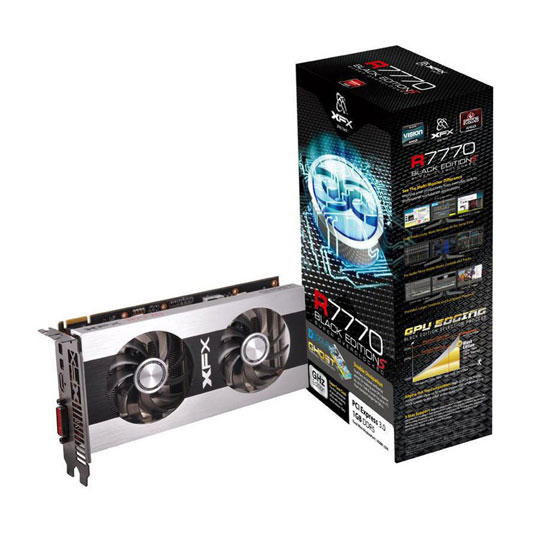 XFX DD Black Edition Radeon HD 7770 AMD Graphics Card - 1GB : image 1