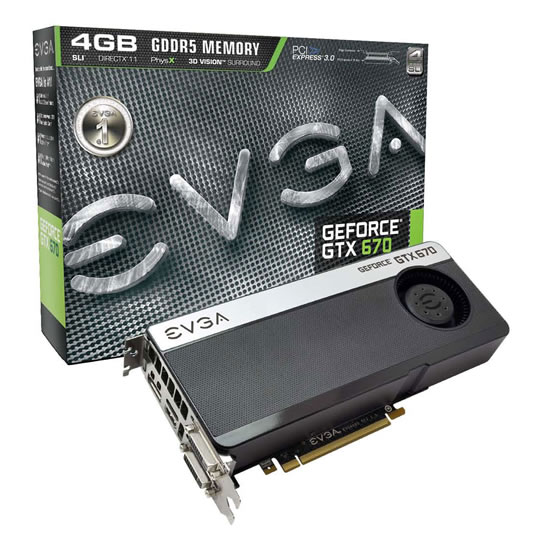 EVGA 4GB GeForce GTX 670 NVIDIA Graphics Card : image 1