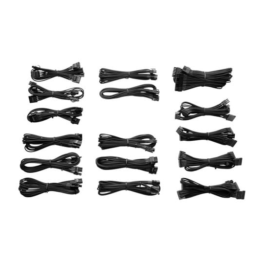 Corsair Professional Series Gold AX1200 Individually Sleeved Cables Black : image 1