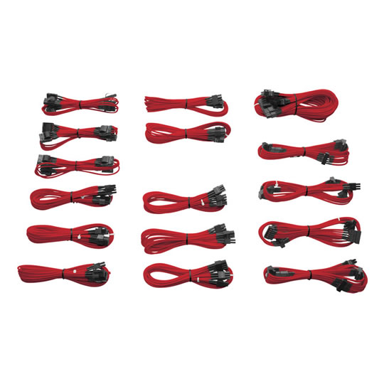 Corsair Professional Series Gold AX1200 Individually Sleeved Cables Red : image 1
