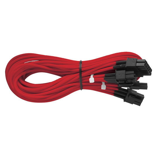 Corsair Professional Series Gold AX850/AX750/AX650 Individually Sleeved Cables Red : image 3
