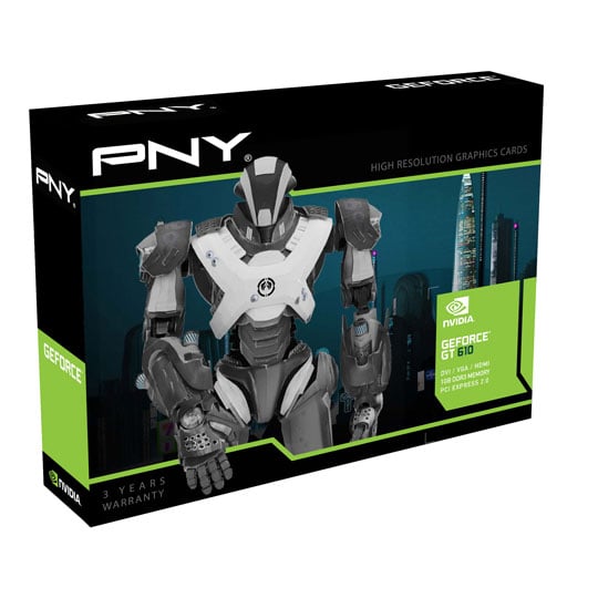 PNY NVIDIA GT 610 Low Profile Compatible Graphics Card - 1GB : image 2