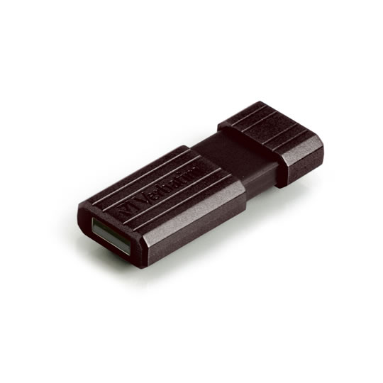 64GB USB Flash Stick Pen Drive from Verbatim Black Pinstripe : image 1