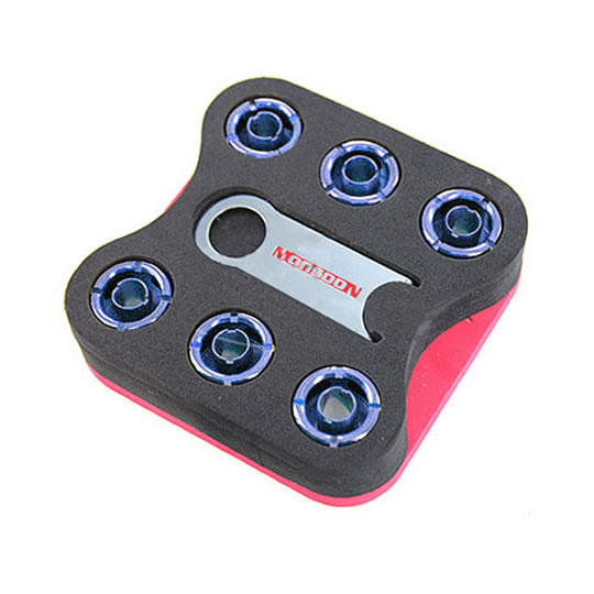 6PK Monsoon 62476 ID 1/2" OD 3/4" Compression Fitting Straight - Blue : image 1