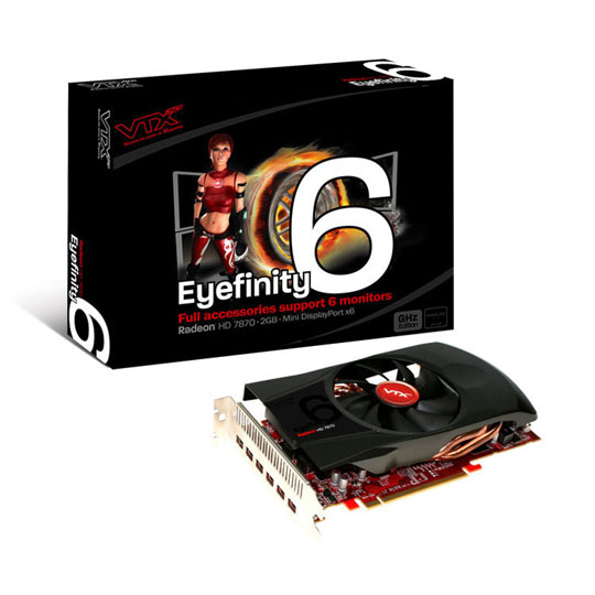 VTX3D  AMD Radeon HD 7870 Eyefinity 6 Edition Graphics Card - 2GB : image 1