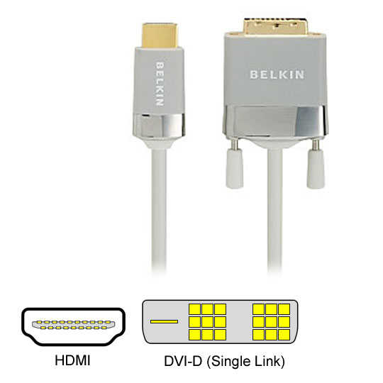 Belkin PureAV HDMI to DVI-D Cable - 1.8 Metre : image 1
