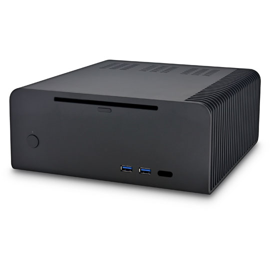 Streacom FC8B-EVO Black Fanless Aluminum mini-ITX Case with Slot Loading Optical : image 1