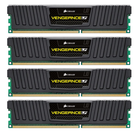 Corsair Memory Vengeance Jet Black Low Profile 32GB DDR3 1600MHz CAS 10 XMP Dual Channel Desktop : image 1