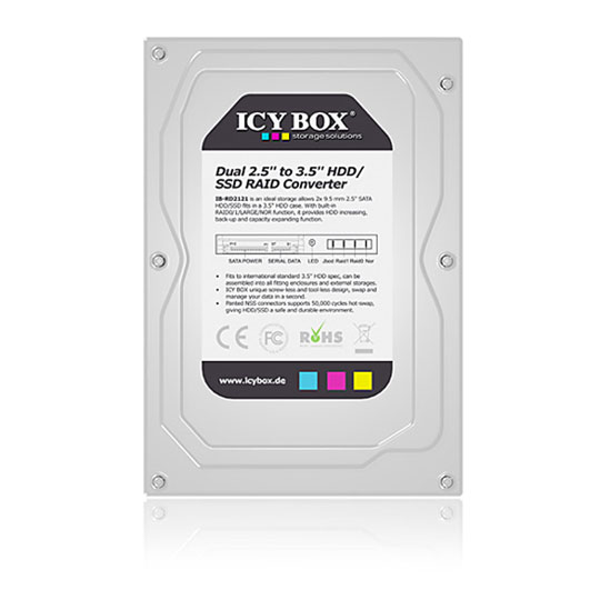 Icy Box IB-RD2121StS dual 2.5" to 3.5" RAID Converter : image 2