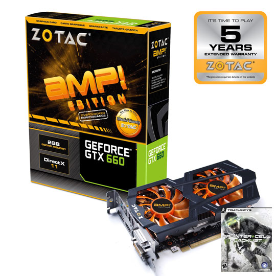 Zotac GeForce GTX 660 AMP Edition Dual Silencer NVIDIA Graphics Card - 2GB : image 1