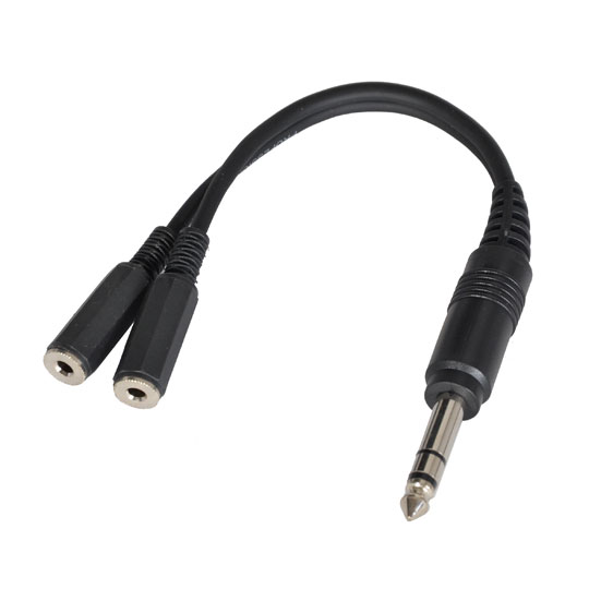 Stagg 10cm Jack(M) to 2xMiniJack(F) Mono Cable : image 1