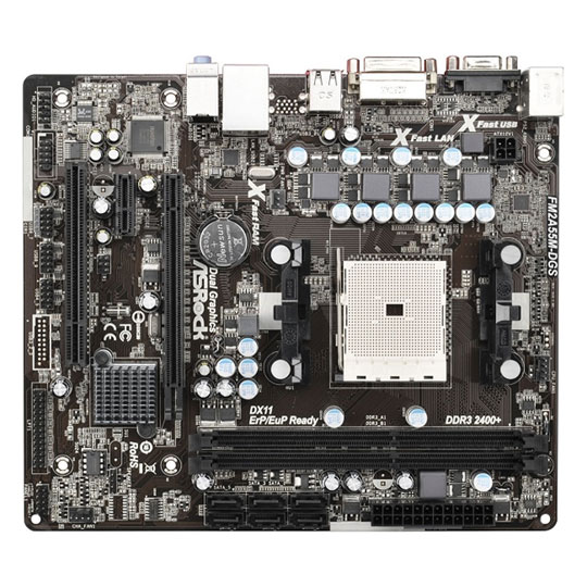 ASRock FM2A55M-DGS Rev.2.0 AMD A55 FCH (Hudson D2) Socket FM2 Motherboard : image 2