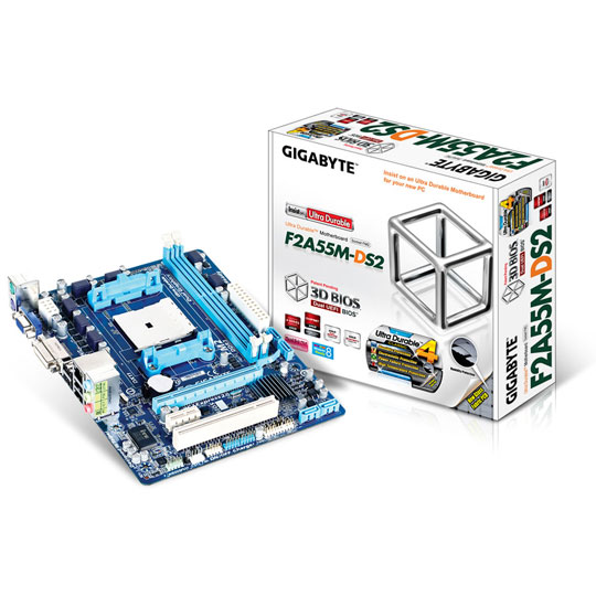 F2A55M-DS2 AMD Gigabyte FM2 Micro ATX Motherboard : image 1