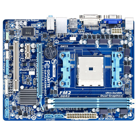 F2A55M-DS2 AMD Gigabyte FM2 Micro ATX Motherboard : image 2