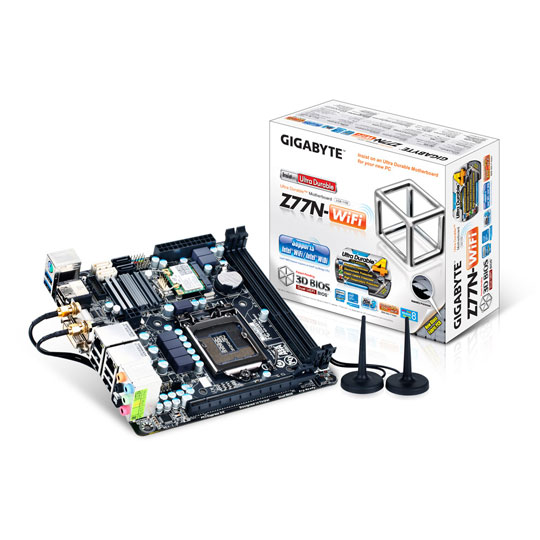 Gigabyte GA-Z77N-WIFI Mini-ITX Socket 1155 Motherboard : image 1