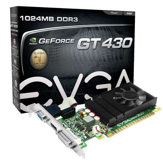 EVGA NVIDIA GT 430 Graphics Card - 1GB : image 1