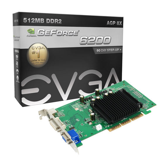 EVGA GeForce 6200 Refurbished AGP 8x Graphics Card - 512MB : image 1