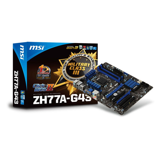 MSI ZH77A-G43 Motherboard : image 1