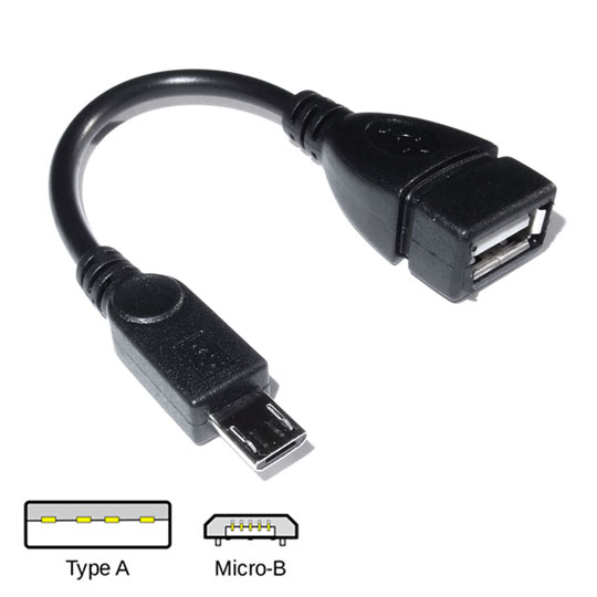 USB to Micro USB Cable Adaptor attach USB HDD devices for use with Android phones / tablets : image 1