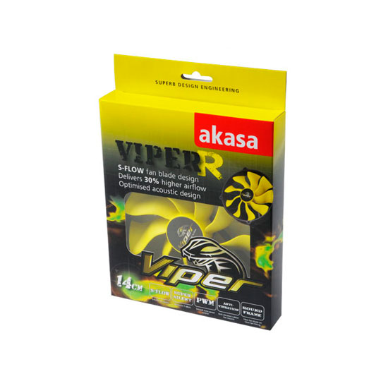 AKASA Viper R Fan - high performance & super silent 140mm fan blade on 120mm fitting : image 2