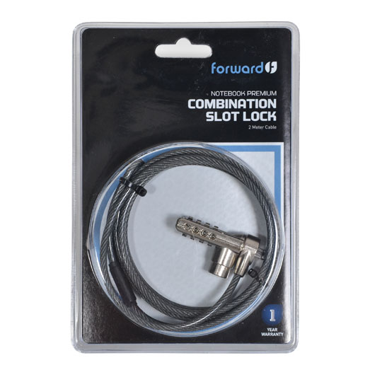 Forward FASLK04NAE Premium Single Lock 4 Digit 2M Cable PC/Laptop/Monitors/Projectors : image 1