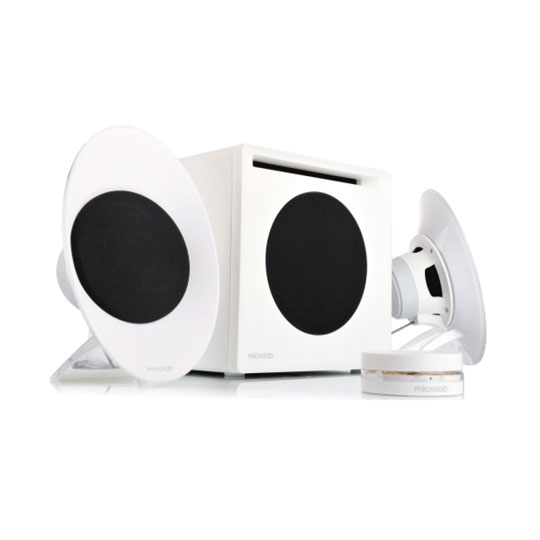 Microlab FC50W White Powerful 2.1 54Watt RMS subwoofer system with HC2D and DSP advanced technology : image 1