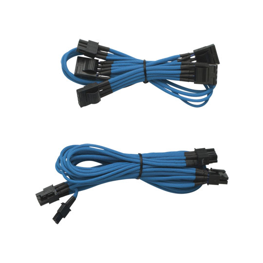 Individually Sleeved PSU DC Cable Kit,Type 3 (Gen 2), for AXi, AX, HX, RM, TXM - BLUE : image 3
