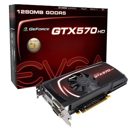 EVGA GeForce GTX 570 HD Factory Refurbished NVIDIA Graphics Card - 1280MB : image 1