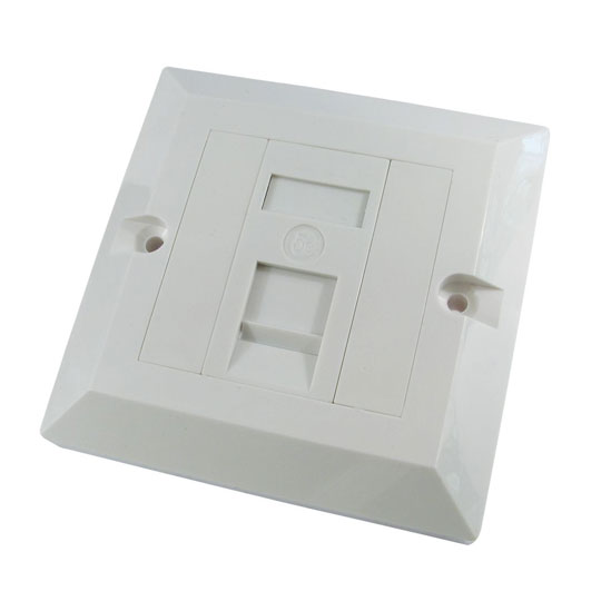 Scan Single Gang, Single Port Cat 5E Faceplate