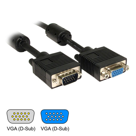 Scan SVGA DSub Monitor Extension Cable 2 Metre LN50104 CDEX802K
