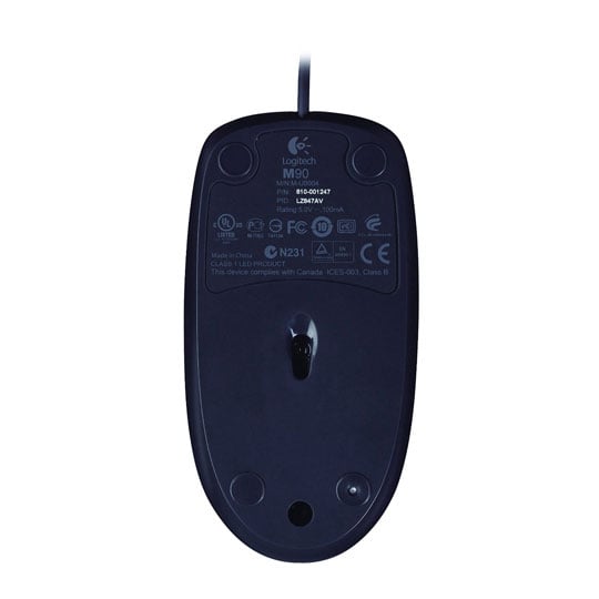 Logitech M90 Optical USB Mouse Black
