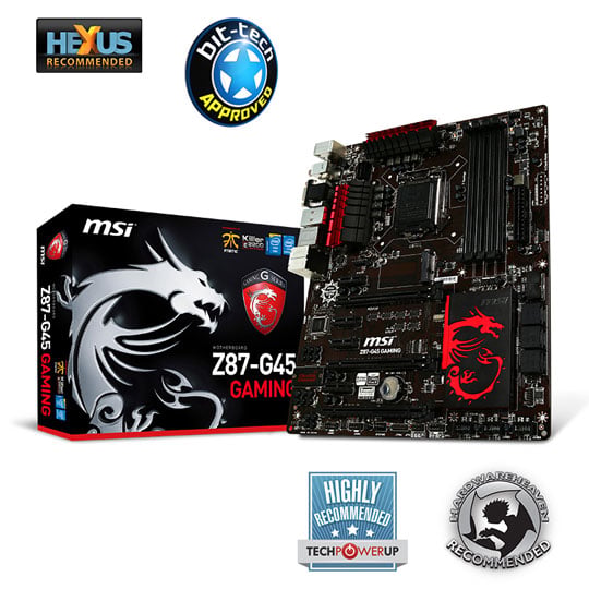 Z87-G45 GAMING Intel S1150 MSI ATX Motherboard with mSATA Slot : image 1