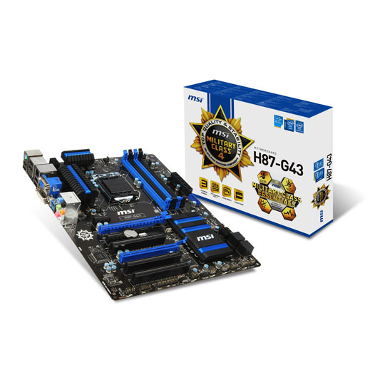 MSI H87-G43 Intel H87 Socket 1150 Motherboard : image 1