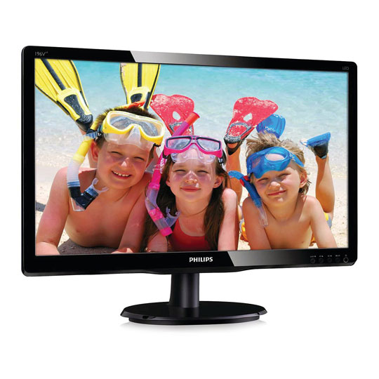 Philips 196V4LAB2 18.5" LED Monitor with VGA/DVI and Stereo Speakers PC/MAC : image 1