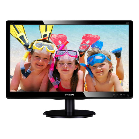 Philips 196V4LAB2 18.5" LED Monitor with VGA/DVI and Stereo Speakers PC/MAC : image 2