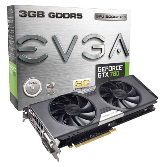 EVGA GeForce GTX 780 3GB Superclocked with ACX Cooler Nvidia PCI Express Graphics Card : image 1