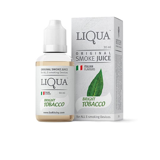 30ml LIQUA Bright Tobacco Zero (0mg Nicotine) -The Right Liquid to Vape  using Italian Flavours - USP LN51200 - 8803
