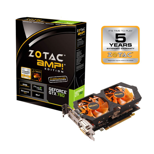 ZOTAC GeForce GTX760 2GB DDR5 TwinCooler ZT-70405-10P [PCIExp 2GB]
