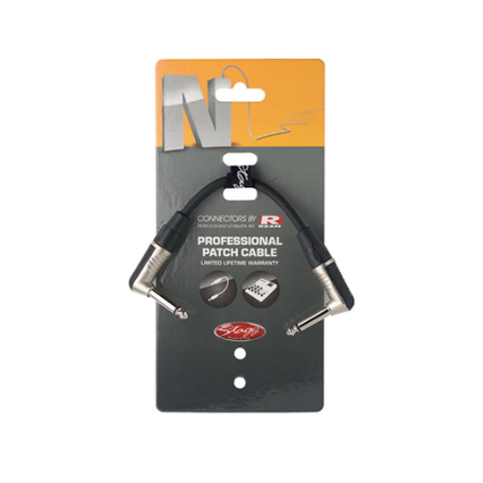 10cm Stagg  Angled Mono Jack Patch Cable