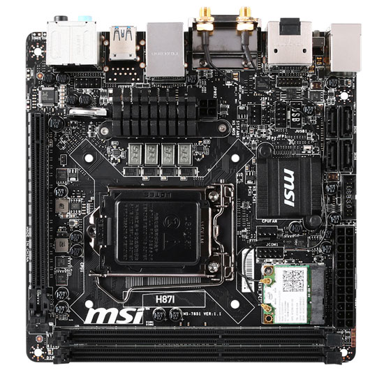 MSI H87I Socket 1150 H55 Mini-ITX Motherboard : image 2
