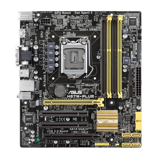 ASUS H87M-PLUS s1150 uATX H87 Mobo : image 1