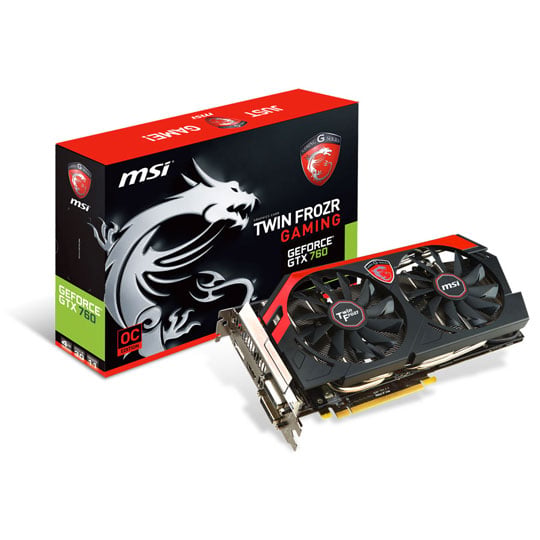 MSI GTX760 Twin Frozr 4GB Overclocked Graphics Card ADVANCED TWIN