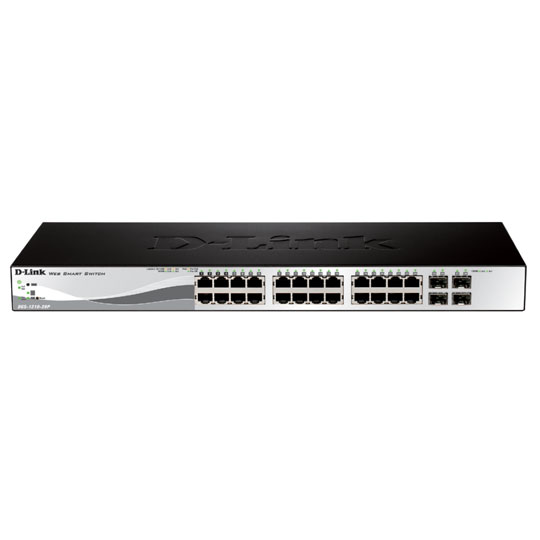 Dlink 24 Port Gigabit Smart Switch with Power Over Ethernet (PoE) + 4 SFP Ports 240W