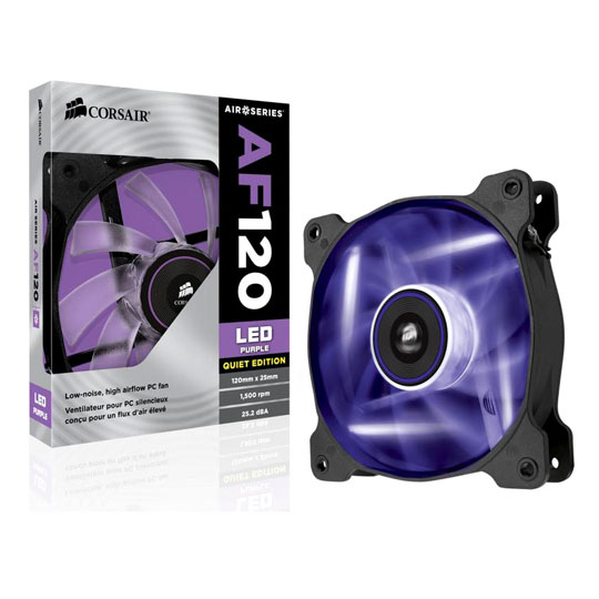 Corsair AF120 Quiet Fan Dual Pack - Purple : image 1
