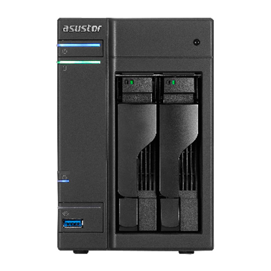 Asustor AS-202TE 2-Bay NAS SATA 3 with HDMI usb 3.0 Gigabit Ethernet PC/Mac/iOS/Android : image 1