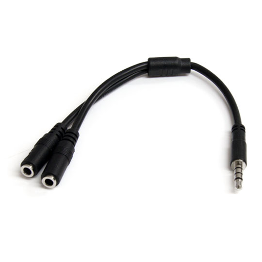 StarTech 3.5mm combo headphone/microphone port into 1x 3.5mm headphone ...
