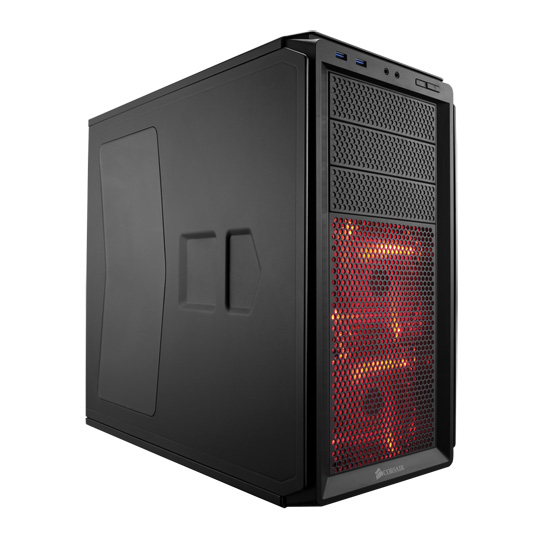 Corsair 230T Mid Tower Case - Black with Red LED : image 1