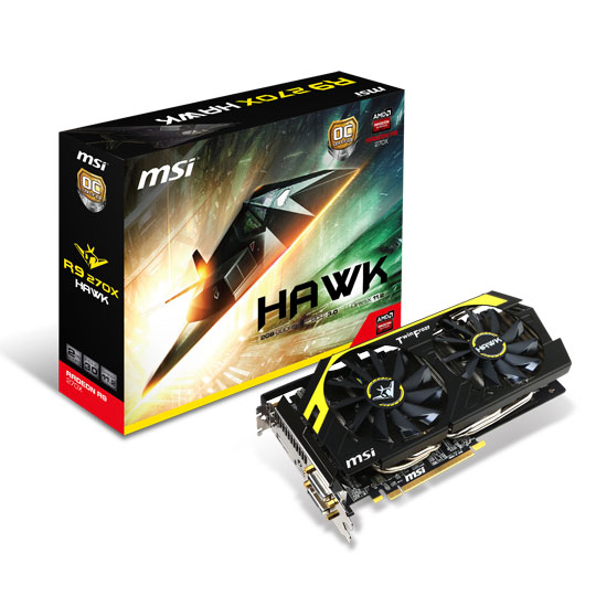 MSI Radeon R9 270X HAWK AMD Graphics Card - 2GB : image 1