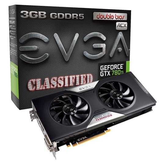 EVGA GeForce GTX780Ti Dual BIOS Classified ACX 3GB Graphics Card : image 1