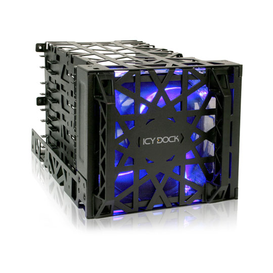 Icy Dock Black Vortex MB074SP-B 3.5" HDD 4 in 3 Module Cooler Cage : image 1